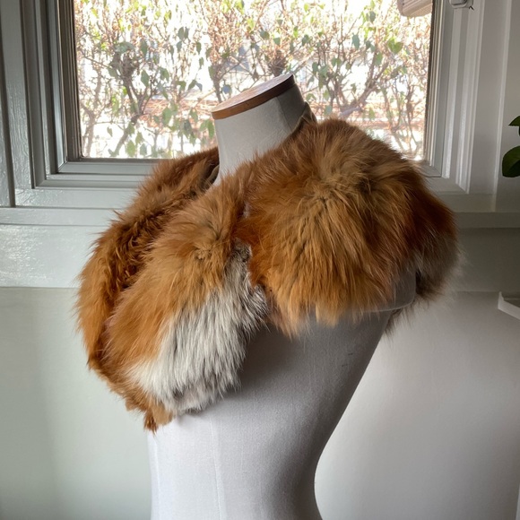 🆕 Listing! Vintage | Luxurious Fox Fur Stole Wrap Collar - Picture 5 of 11